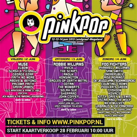 pinkpop line up